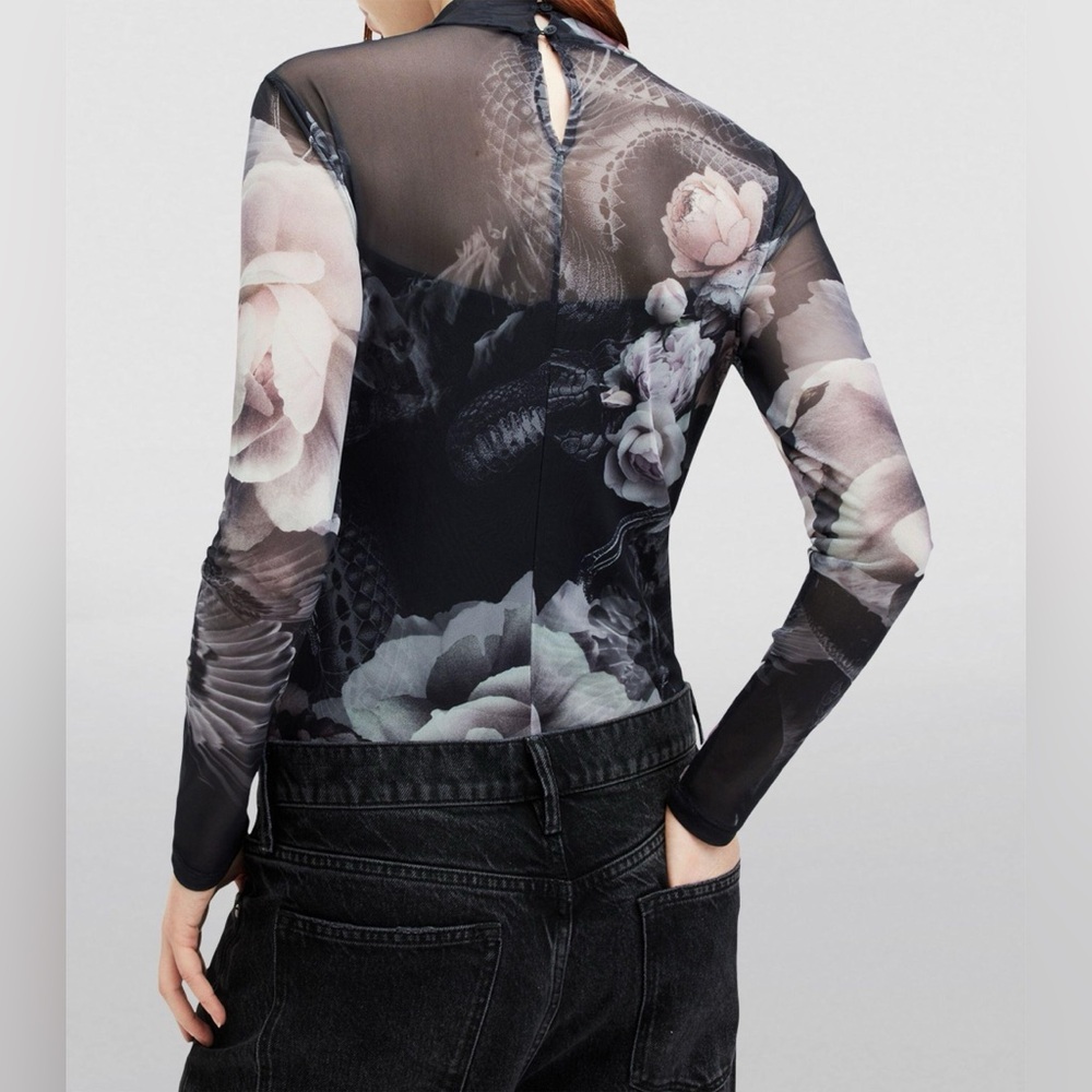 ALL SAINTS Elia Iris Micro-Mesh Bodysuit - Picture 3 of 16